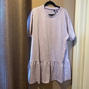 Lavender Ruffle Hem Divided Women's Minidress